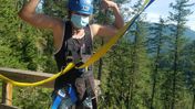 The thrill of ziplining gives you the strength of 10 men!