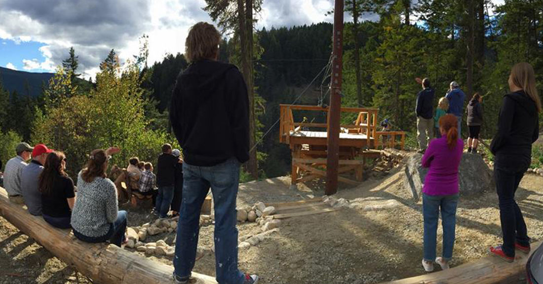 Professionally engineered platforms are just one safety component of the ziplining tours at Kokanee Mountain Zipline.
