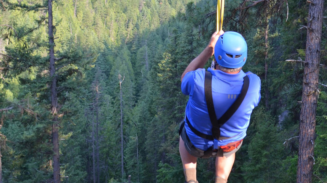 Seniors are raving about the fun and excitement of zip lining in the Kootenays.